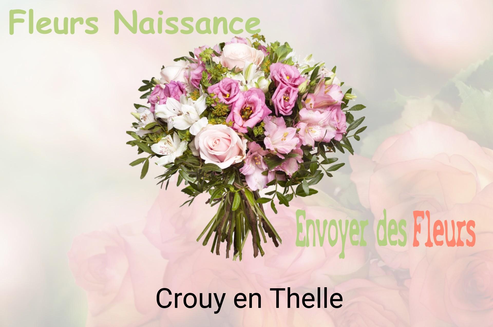Bouquet de fleurs de naissance livré à Crouy-en-Thelle