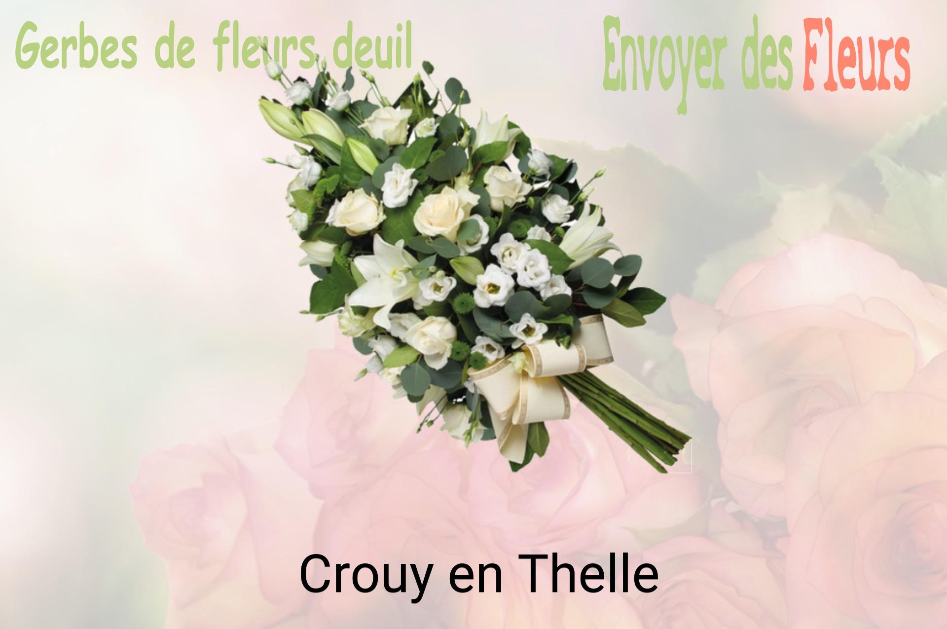 Gerbe de fleurs de deuil livrée à Crouy-en-Thelle
